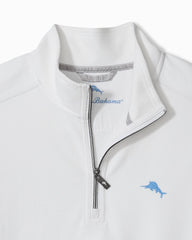 Montego Beach Half-Zip Sweatshirt - White