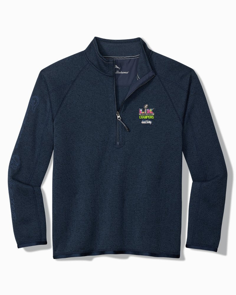 NFL Super Bowl LX Playoff Half-Zip Sweatshirt - Seahawksblue Sb60