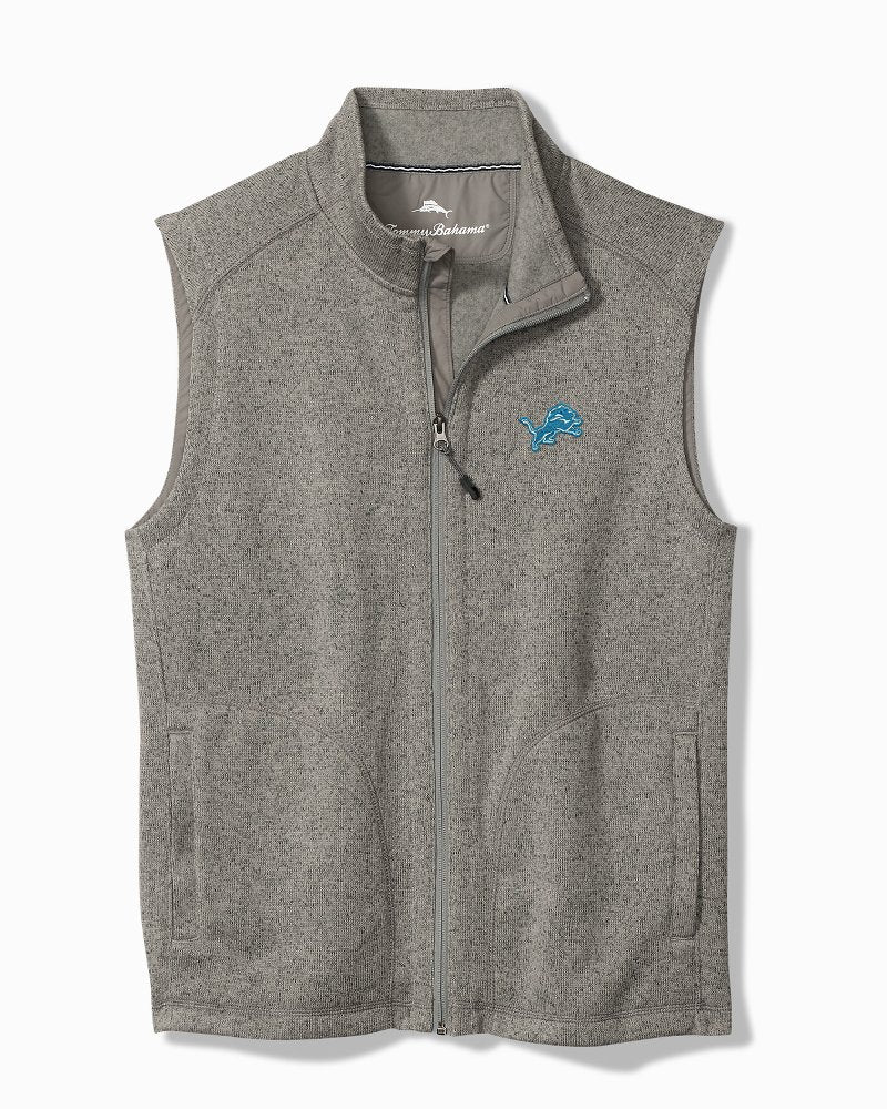 NFL Playoff Full Zip Vest - detroit_lions