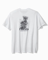 Everglade Sketch Graphic T-Shirt - White