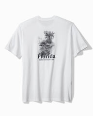 Everglade Sketch Graphic T-Shirt - White