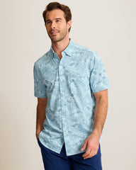 San Lucio Villa Evora Stretch Knit Shirt - Sea Ice