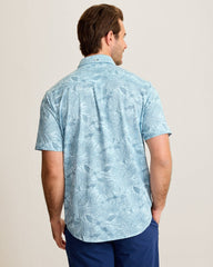 San Lucio Villa Evora Stretch Knit Shirt - Sea Ice
