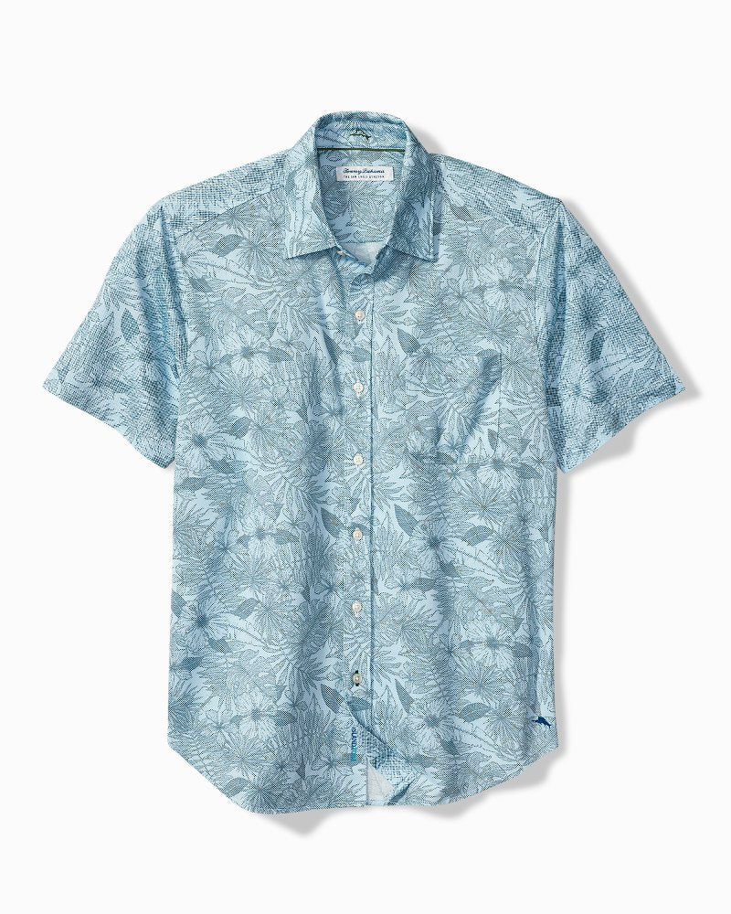 San Lucio Villa Evora Stretch Knit Shirt - Sea Ice