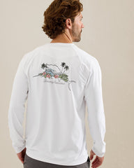 Chill Time Bay IslandZone Long-Sleeve Rash Guard - Bright White
