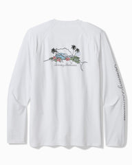 Chill Time Bay IslandZone Long-Sleeve Rash Guard - Bright White