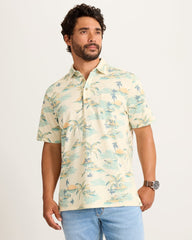 San Lucio Tides Mirage Stretch Knit Polo - Tanned Cream