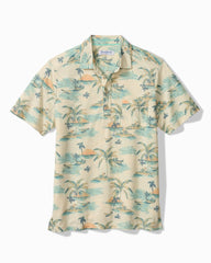 San Lucio Tides Mirage Stretch Knit Polo - Tanned Cream