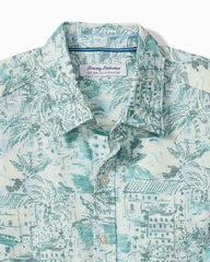 San Lucio Tides Villa Vista Stretch Knit Shirt - Dark Blue Lagoon