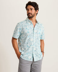 San Lucio Tides Villa Vista Stretch Knit Shirt - Dark Blue Lagoon