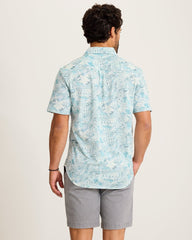 San Lucio Tides Villa Vista Stretch Knit Shirt - Dark Blue Lagoon