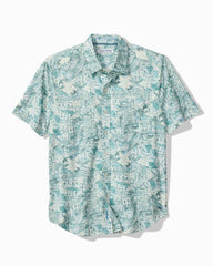 San Lucio Tides Villa Vista Stretch Knit Shirt - Dark Blue Lagoon