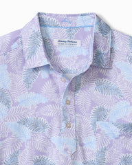San Lucio Frond Fall Stretch-Knit Polo - Paisley Purple