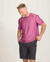 Wave Break Reversible Crew IslandZone T-Shirt - Magenta Purple