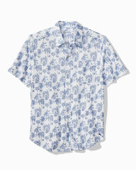 San Lucio Island Tapestry Stretch Knit Shirt - Cobalt Sea