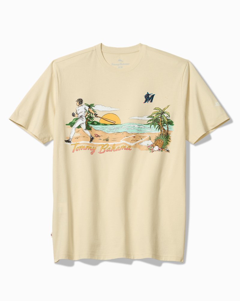 MLB Sunset Slugger Graphic T-Shirt - miami_marlins