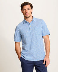 San Lucio Tides Stretch Knit Polo - Blue Surf