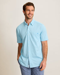 San Lucio Villa Evora Five O'Clock Stretch Knit Shirt - Air Blue