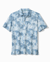 San Lucio Tides Bamboo Stretch Knit Polo - Opal Surf