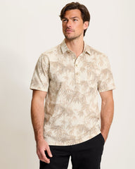 San Lucio Tides Bamboo Stretch Knit Polo - Chinchilla