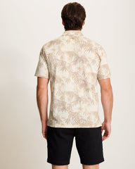 San Lucio Tides Bamboo Stretch Knit Polo - Chinchilla