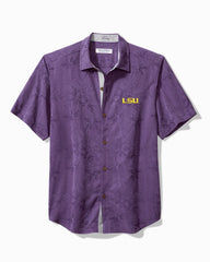 Collegiate Coconut Point Palm Vista IslandZone Camp Shirt - LSU
