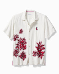 MLB Hibiscus Vibrations Silk Camp Shirt - los_angeles_angels