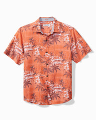 Coconut Point Isla Palmetta IslandZone® Camp Shirt - Spicy Orange