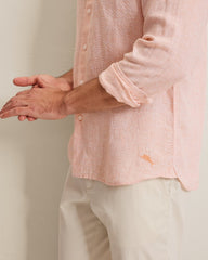 Lennox Linen Long-Sleeve Shirt - Snapdragon