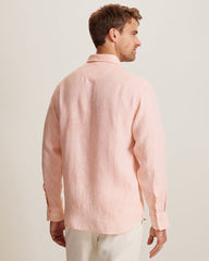 Lennox Linen Long-Sleeve Shirt - Snapdragon