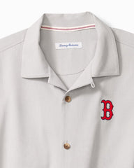 MLB Hit and Run Silk Camp Shirt - boston_red_sox