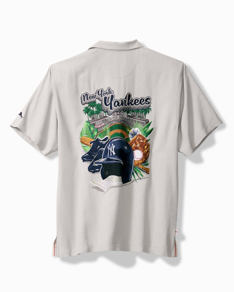 MLB Hit and Run Silk Camp Shirt - new_york_yankees