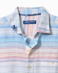Sand Linen Sicily Stripe Shirt - Island Sunset