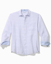 Paradisio Plaid Linen Long-Sleeve Shirt - Classic Lavender