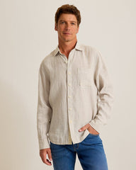 Paradise Breezer Linen Long-Sleeve Shirt - Natural