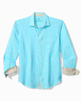 Paradise Breezer Linen Long-Sleeve Shirt - Blue Radiance