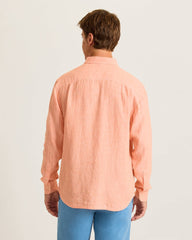 Paradise Breezer Linen Long-Sleeve Shirt - Peach Parrot