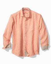 Paradise Breezer Linen Long-Sleeve Shirt - Peach Parrot