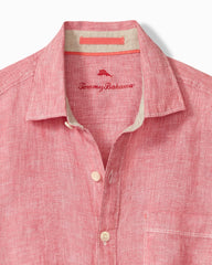 Paradise Breezer Linen Long-Sleeve Shirt - Red Sunset