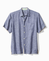 Paradise Breezer Linen Short-Sleeve Shirt - Island Navy