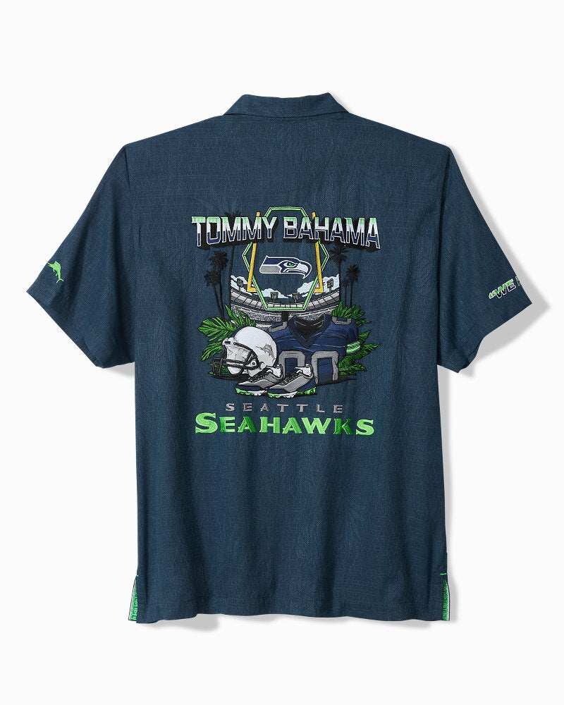 NFL Endzone Paradise Silk-Blend Camp Shirt - seattle_seahawks
