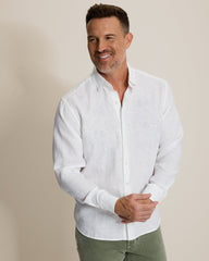 Tide the Knot Long-Sleeve Linen Shirt - White
