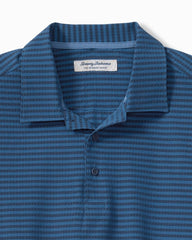 Bahama Coast Fades Away IslandZone Polo - Deep Azure
