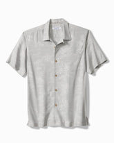 Coastal Ease Palm Visions IslandZone Camp Shirt - Silver Streak