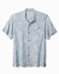 Coastal Ease Palm Visions IslandZone Camp Shirt - Stellar Sapphire