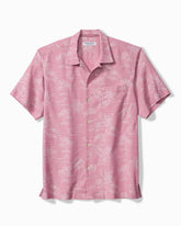 Coastal Ease Palm Visions IslandZone Camp Shirt - Deep Rose