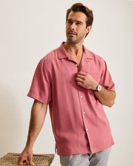 Harbor Luxe Silk Camp Shirt - Cosmopolitan