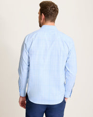 Sarasota Stretch Porto Plaid IslandZone Shirt - Rococo Blue