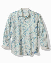 Breezy Cay Linen Long-Sleeve Shirt - Hazy Teal