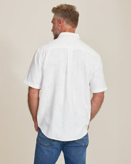Breeze Island Cotton Short-Sleeve Shirt - White